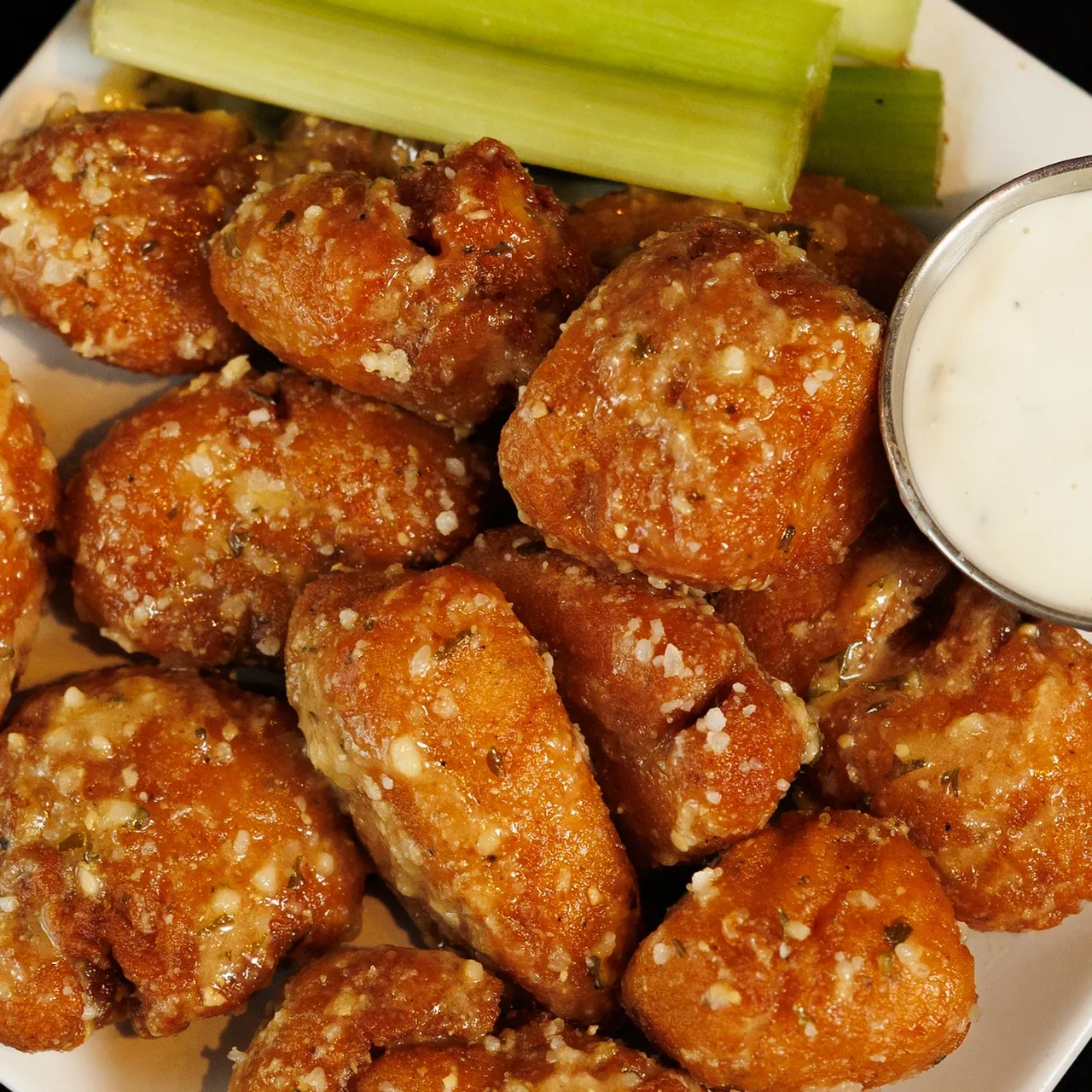 Boneless garlic parmesan wings from Slice of The Burg
